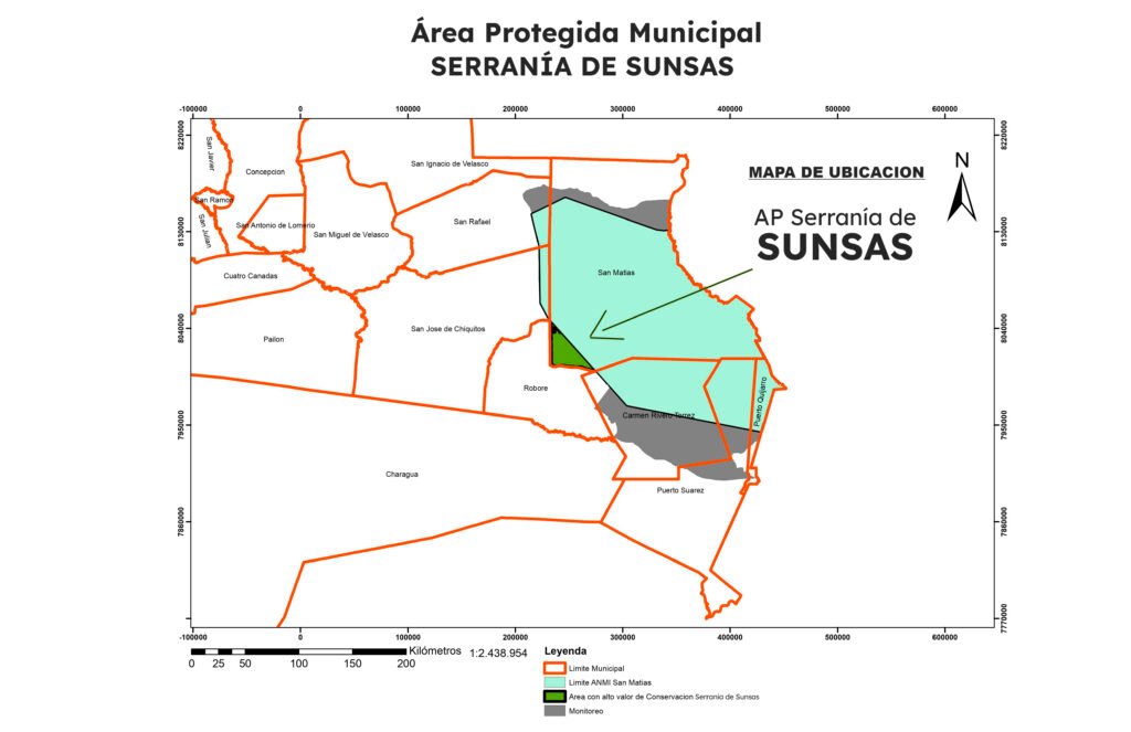 3 MAPA AP Serranìa de Sunsas Area con alto valor de Conservacion